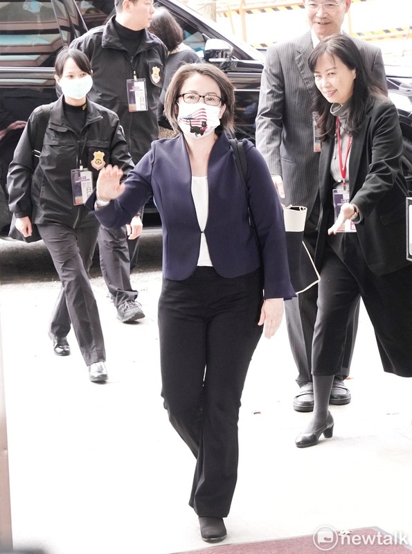 蕭美琴出席副總統候選人電視辯論會。 圖：張良一 / 攝