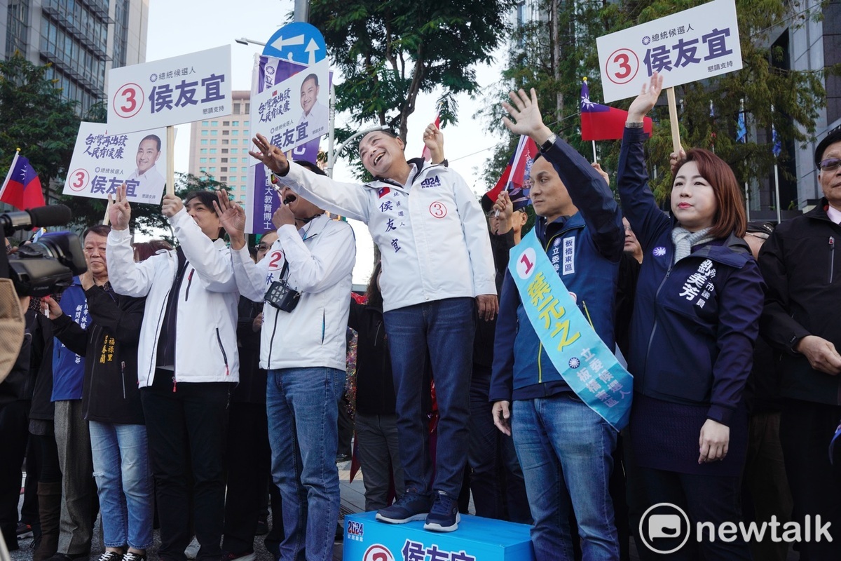 民進黨批侯友宜「眼裡沒有黑金，只有現金」。 圖：張良一/攝
