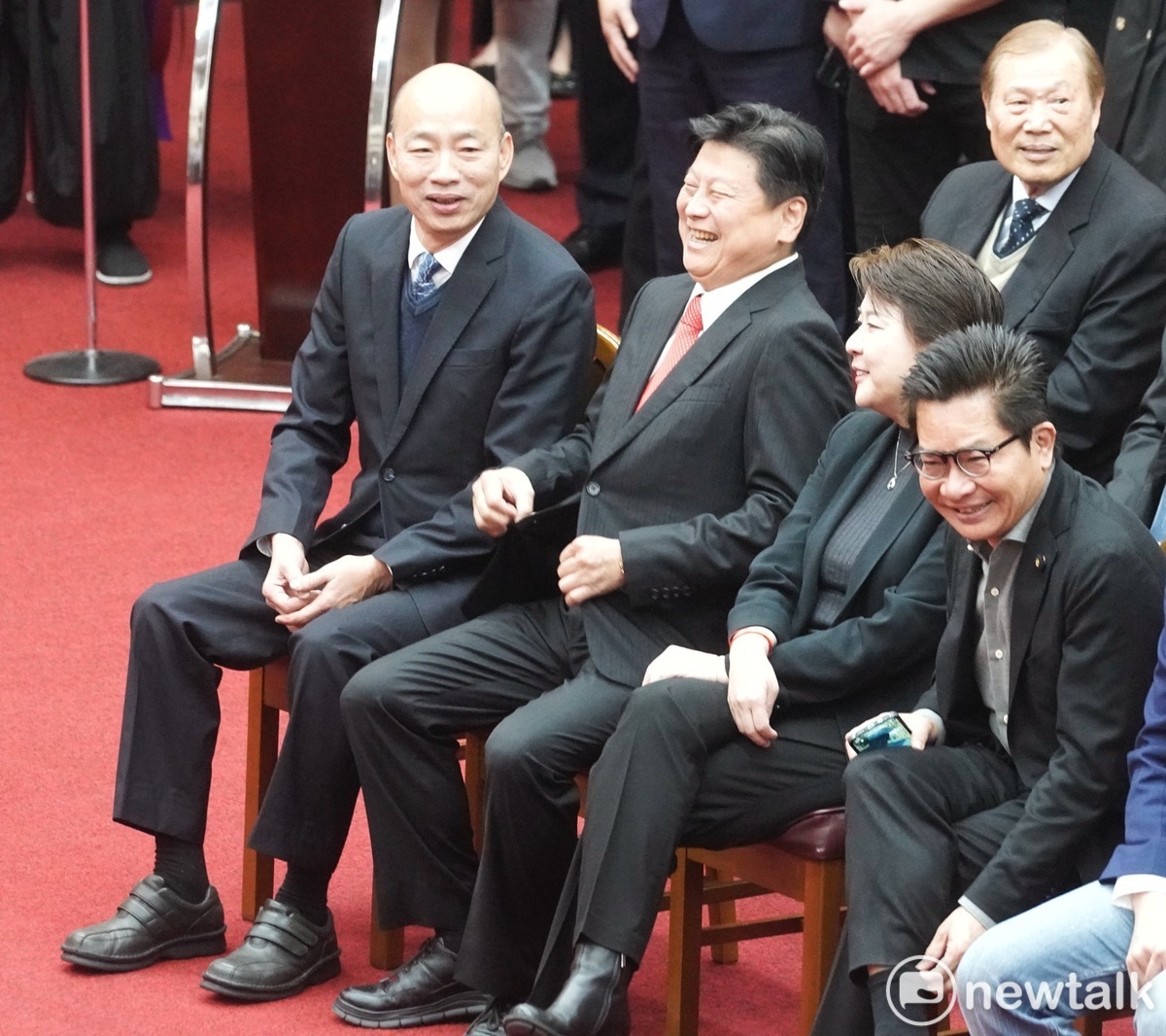 立法院長韓國瑜主持新春團拜。 圖：張良一/攝