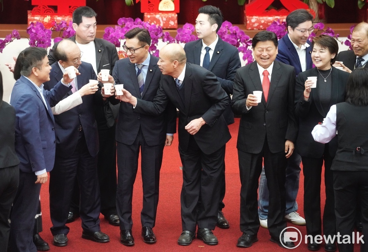 立法院長韓國瑜舉行新春團拜。 圖：張良一/攝