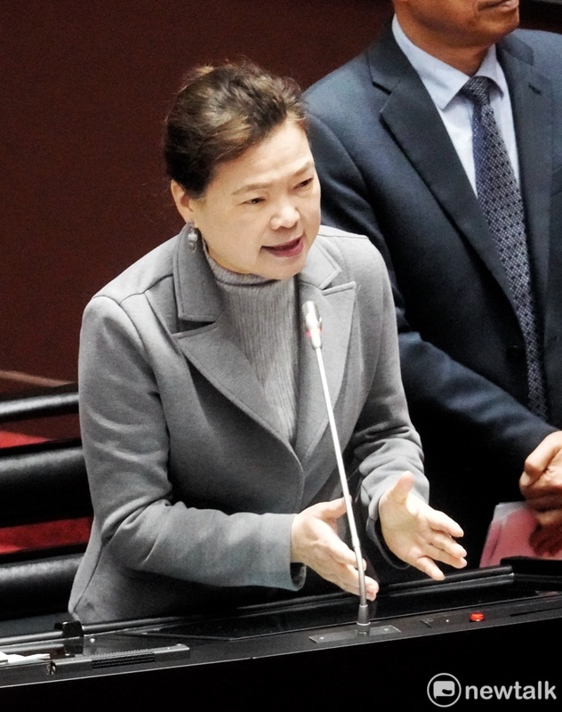 經濟部長王美花在立院院會備詢。 圖：張良一/攝