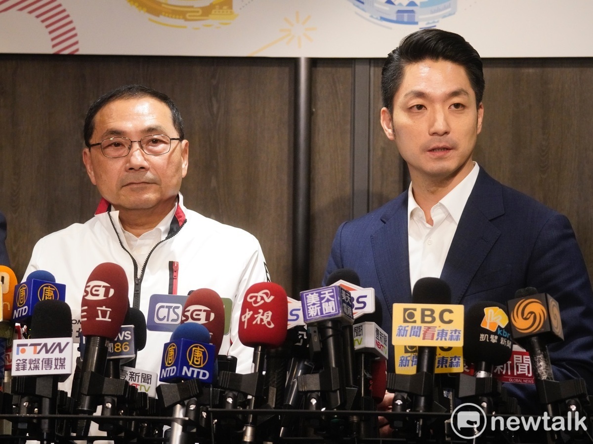 台北市長蔣萬安、新北市長侯友宜出席北北基桃市長層級會議後，回答媒體提問。 圖：張良一 / 攝