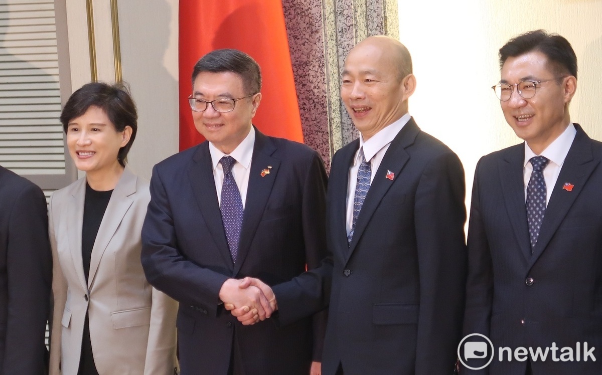 卓榮泰拜會韓國瑜 搖頭回應記者擔心「藐視國會」提問