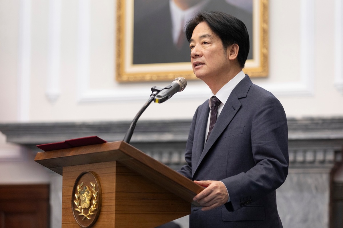 總統府遺憾中國以單邊的軍事挑釁行為，威脅台灣的民主自由，及區域和平穩定現狀。圖為總統賴清德。 圖：總統府/提供