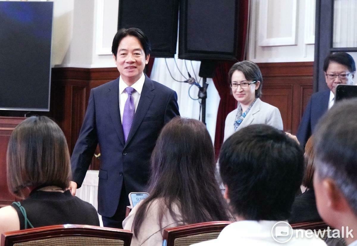 總統賴清德上午舉行「信賴新政 時代新台灣」記者會。 圖：張良一攝