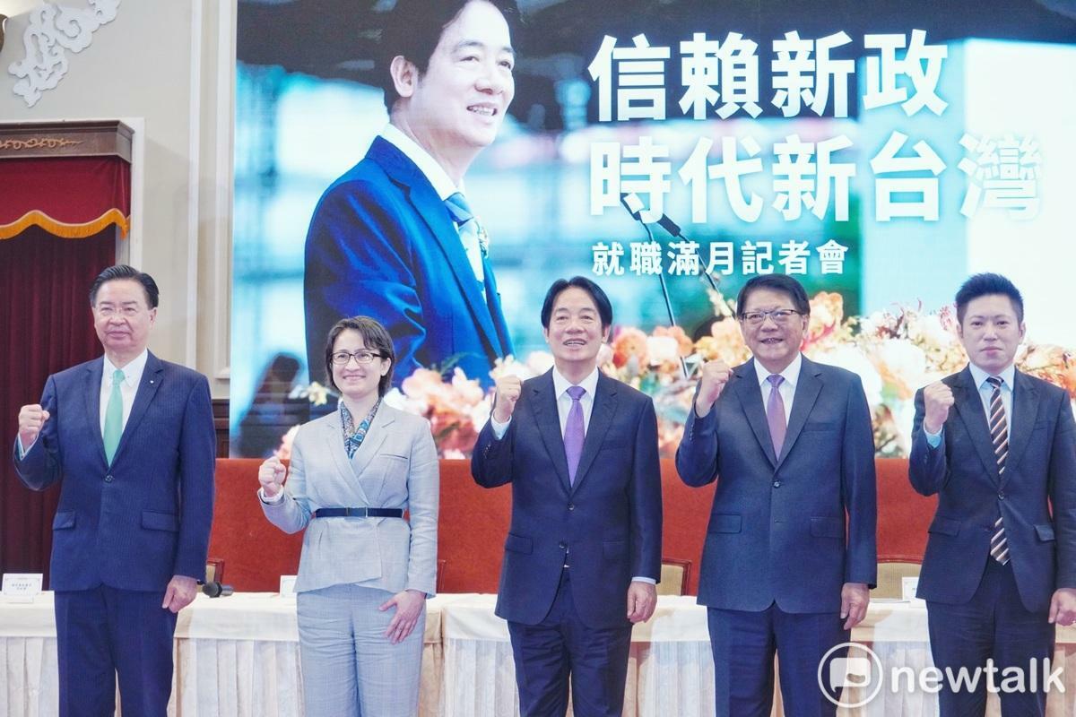 總統賴清德舉行「信賴新政 時代新台灣」記者會。 圖：張良一攝