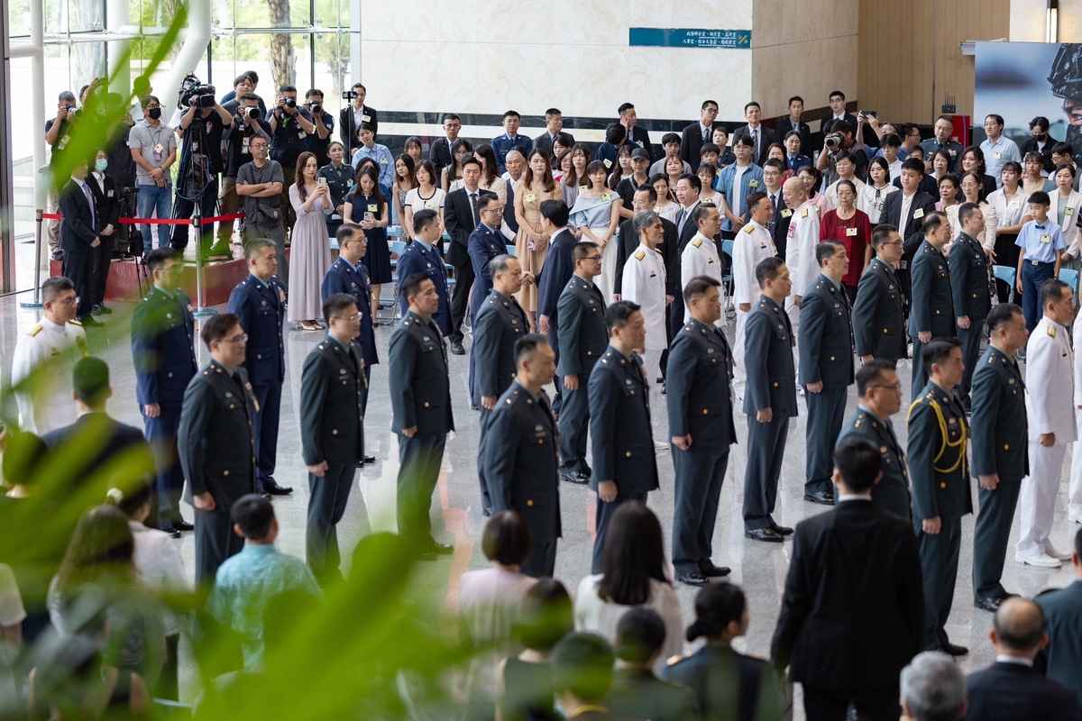 總統賴清德出席陸海空軍晉任將官勗勉典禮。 圖：總統府提供