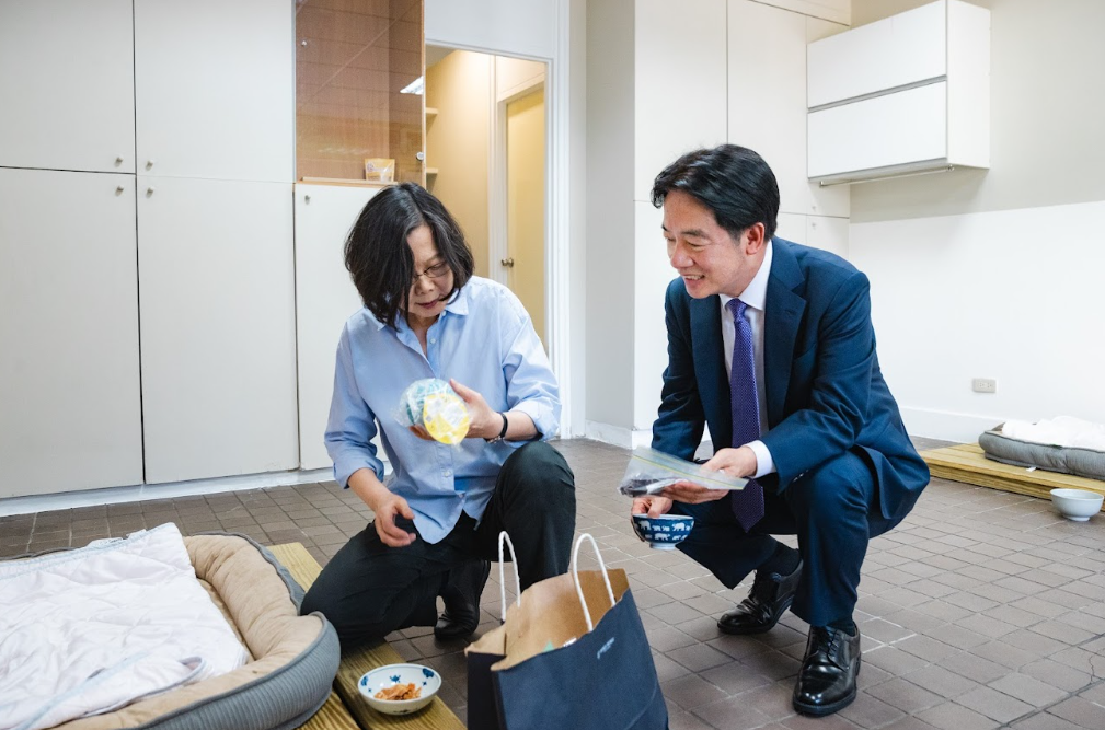 前總統蔡英文赴官邸拜會總統賴清德。 圖：總統府/提供