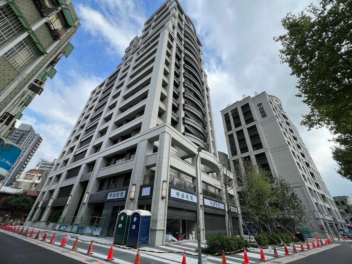 北市中山區某處建案。 圖：黃偉柏／攝