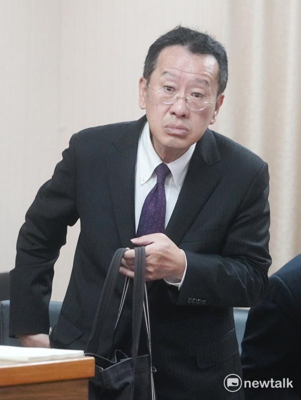 國防部長顧立雄在立院外交及國防委員會備詢。 圖：張良一/攝