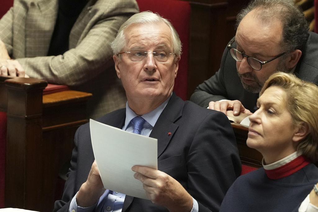 法國總理巴尼耶（Michel Barnier）上任僅 3個月就遭國會倒閣。 圖：達志影像／美聯社