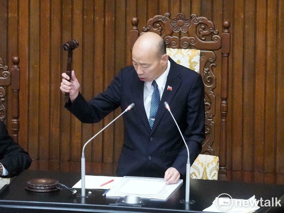 立法院長韓國瑜主持立法院會。 圖：張良一／攝（資料照）