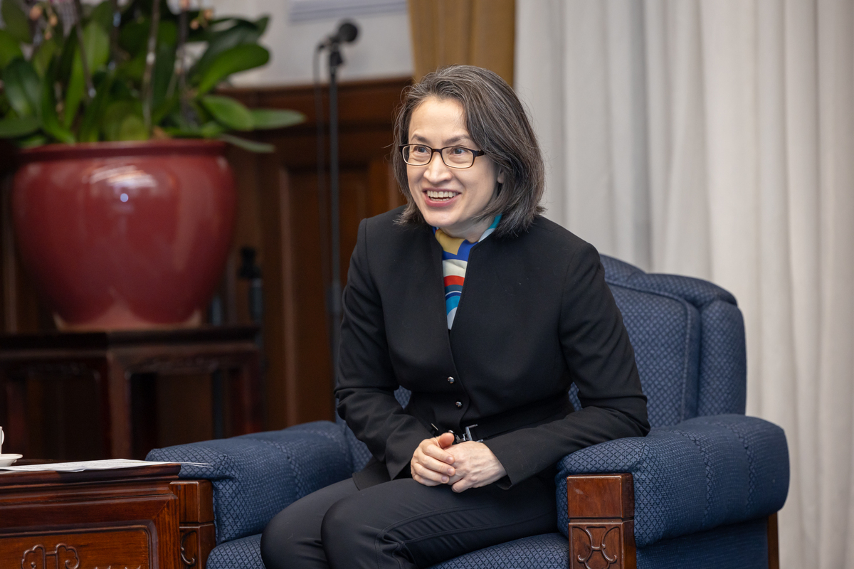 總統府表示，蕭美琴確定出席時並不知道黃仁勳會到場。 圖：總統府提供