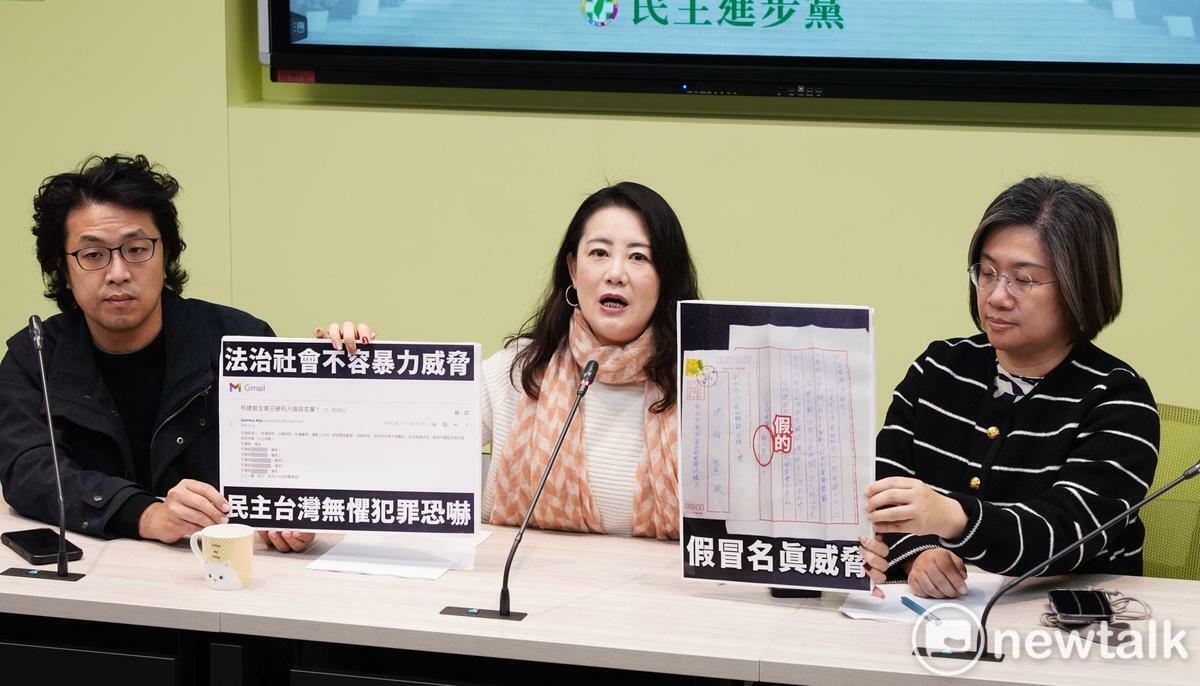民進黨立院黨團幹事長吳思瑤(中） 圖：張良一／攝