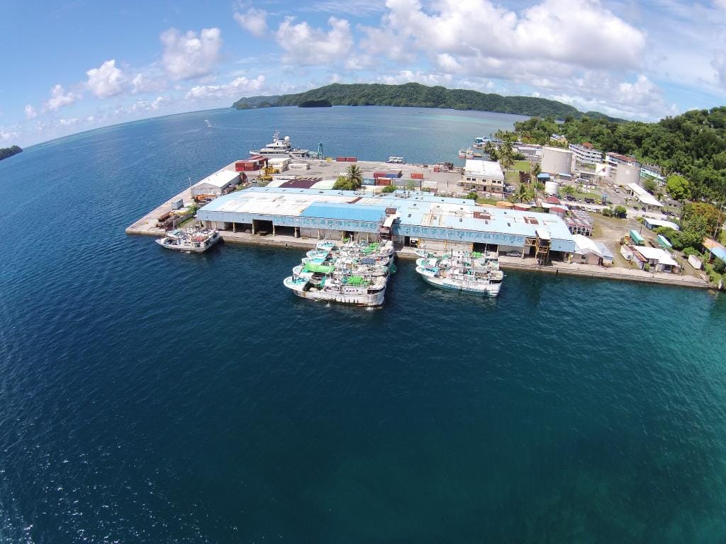 圖為帛琉科羅港（Koror Port）。​ 圖:擷自X帳號@mmerrifield