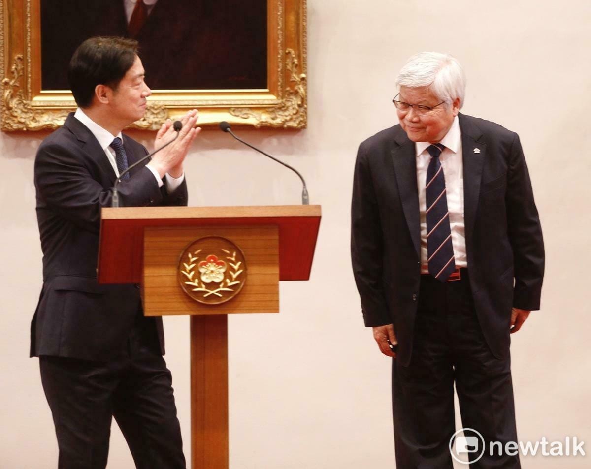 總統賴清德偕同台積電董事長魏哲家今（6）天舉行記者會。 圖：張良一／攝