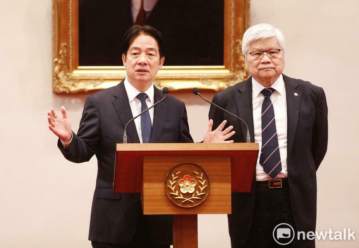 總統賴清德偕同台積電董事長魏哲家今（6）日舉行記者會。 圖：張良一/攝
