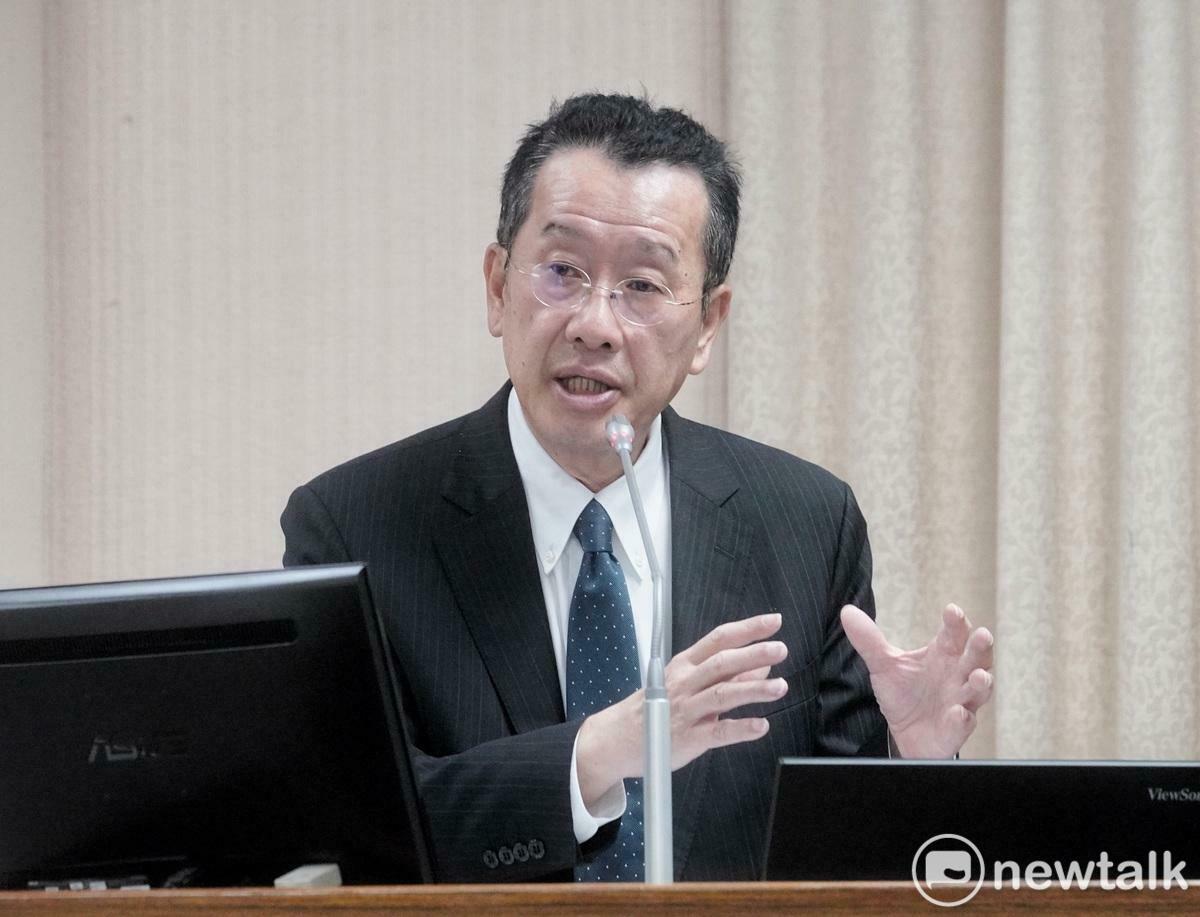 國防部長顧立雄在立院外交及國防委員會備詢。 圖：張良一/攝