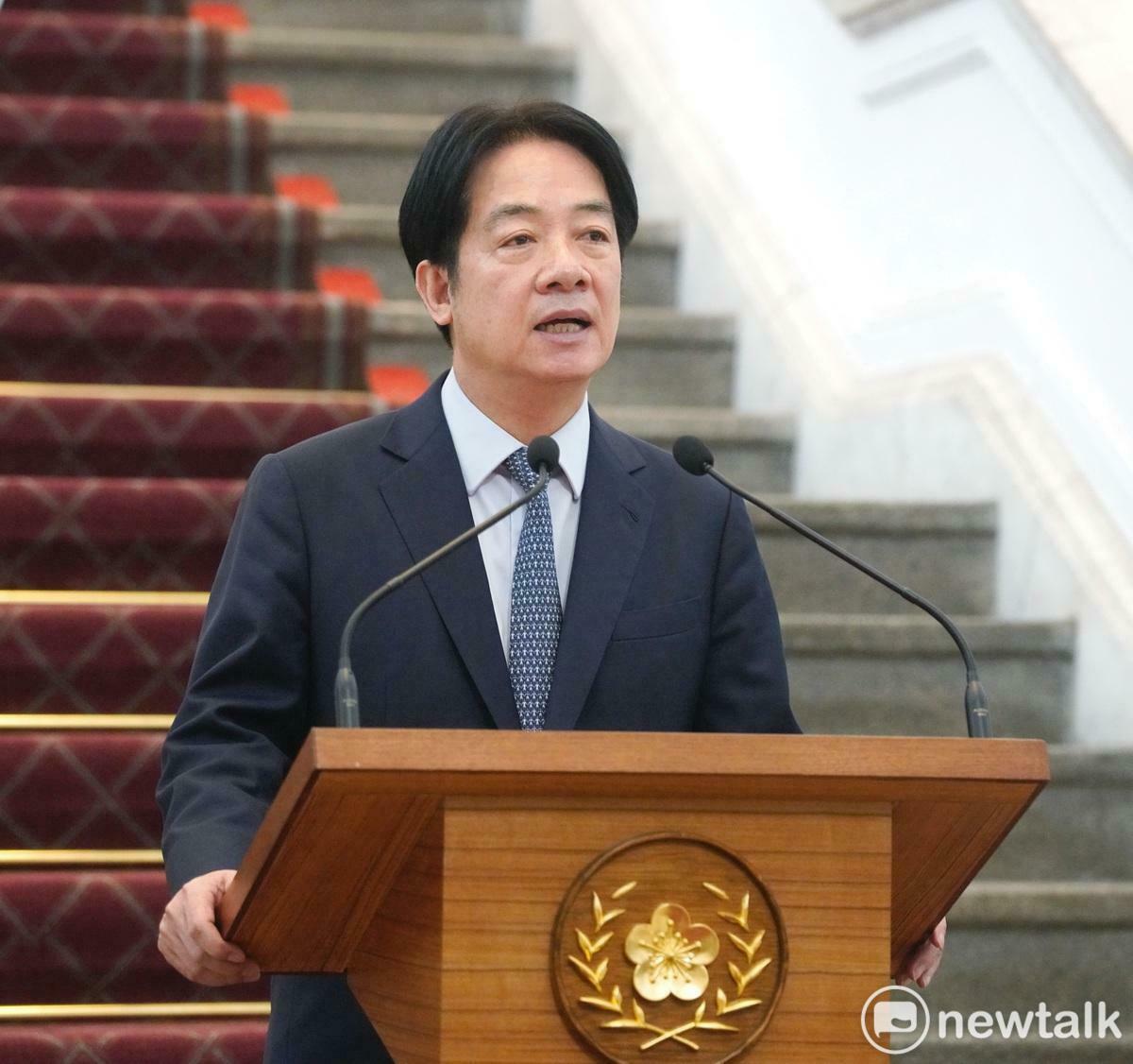 總統賴清德於國安高層會議後舉行記者會，說明因應中國對台統戰的相關對策。 圖：張良一/攝
