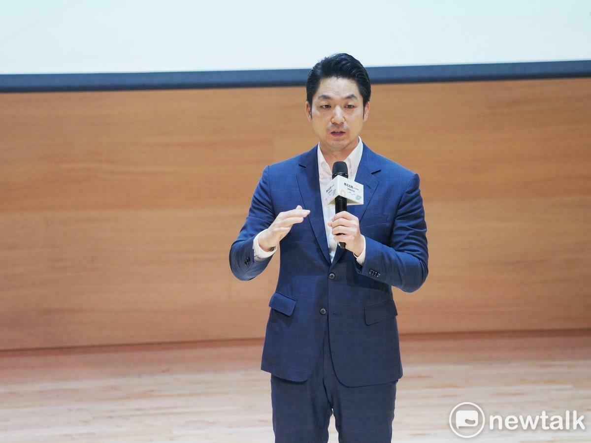 台北市長蔣萬安在「基北北桃合作交流平臺」因應美國關稅議題會議前致詞。 圖：張良一 / 攝