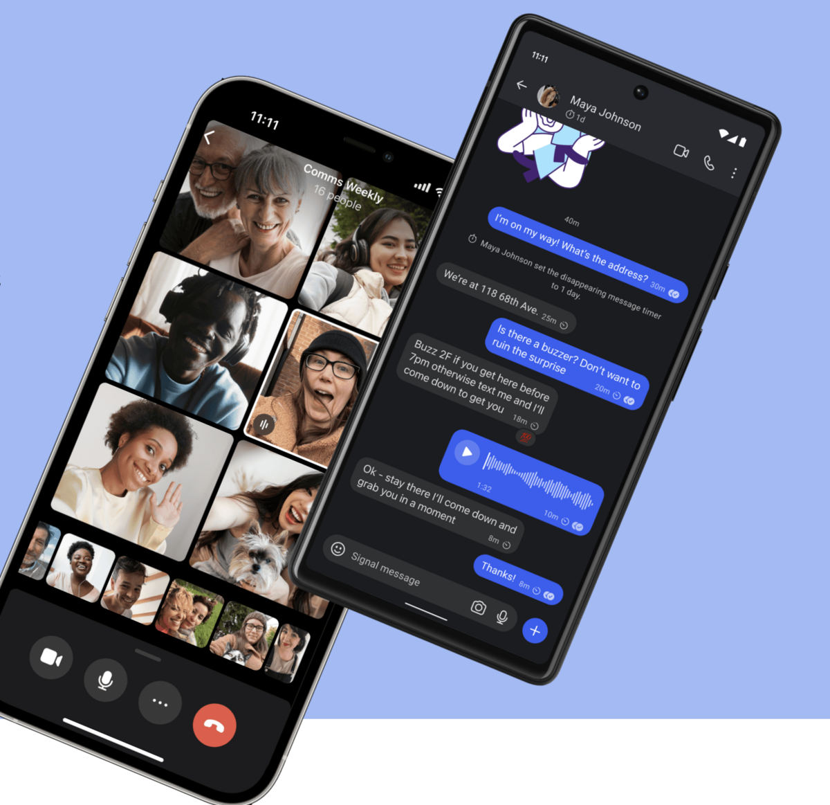 Signal 是近年在美國流行的加密通訊軟體。 圖：翻攝自Signal 官網