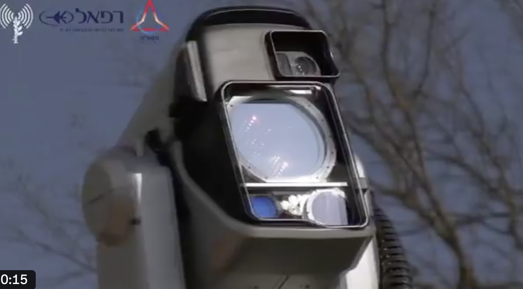 世界軍工又邁出一大步，以色列用雷射攔截空中威脅，能源武器的世代來臨。 圖：翻攝自Ｘ