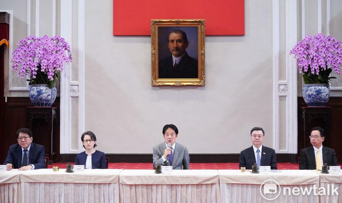 美國宣布徵收台灣20%關稅，賴清德總統今天親上火線召開記者會說明。 圖：張良一攝