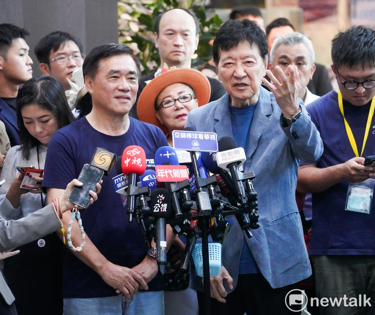 中廣前董事長趙少康與國民黨主席候選人郝龍斌陣營，主張有境外勢力介入國民黨主席選舉。 圖：張良一／攝（資料照）