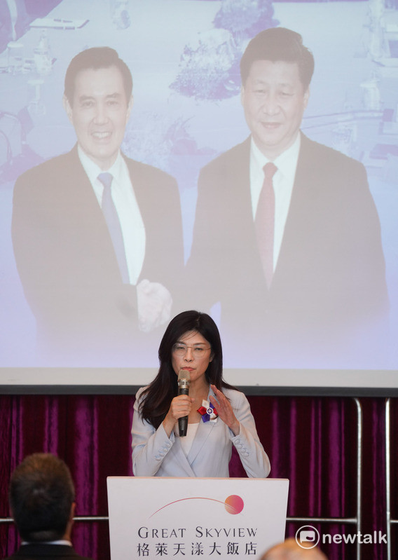 國民黨主席鄭麗文應邀在馬習會十週年研討會致辭。 圖：張良一/攝