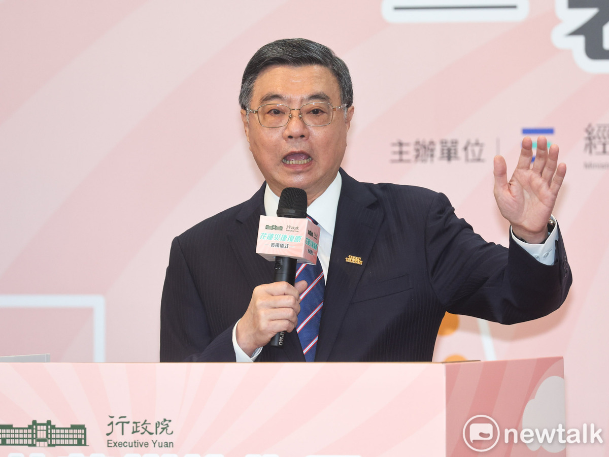 行政院長卓榮泰今（10）天出席「花蓮災後復原表揚儀式」。 圖：張良一/攝