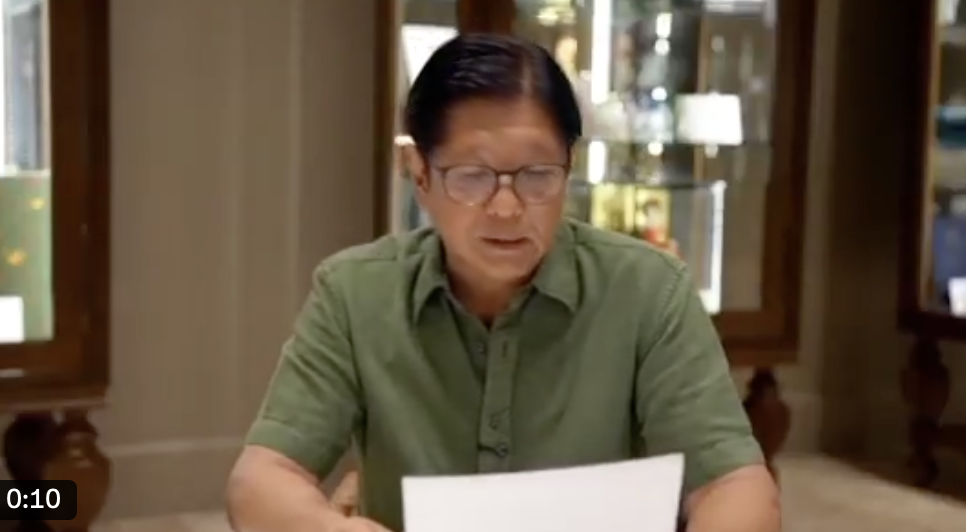 小馬可仕否認團隊有貪污行為，並且表示已經將涉案人員逮捕歸案。 圖：翻攝自Bongbong Marcos FB