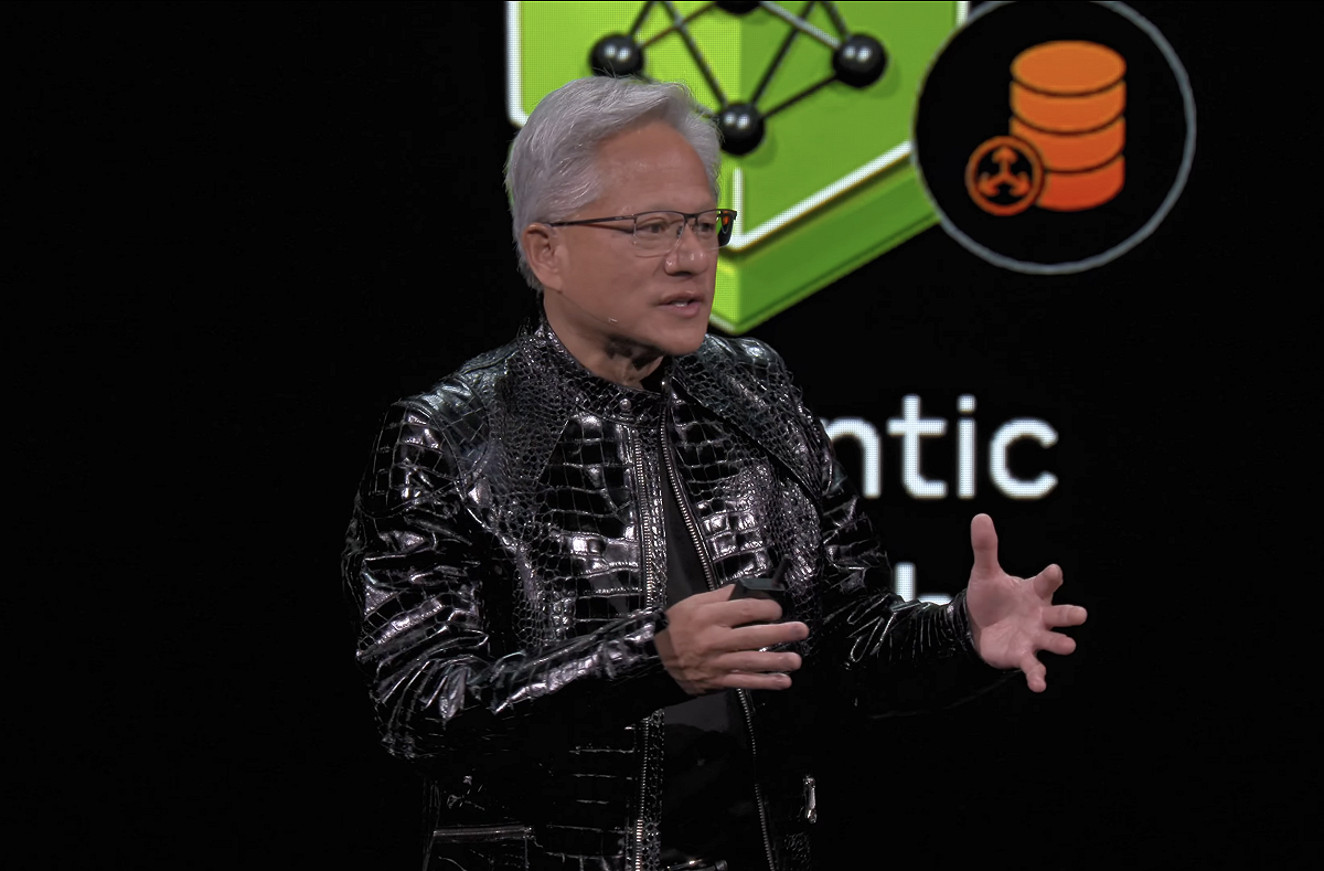 輝達（NVIDIA）執行長黃仁勳日前人在拉斯維加斯參加美國消費電子展（CES）。 圖：翻攝自NVIDIA官方YT