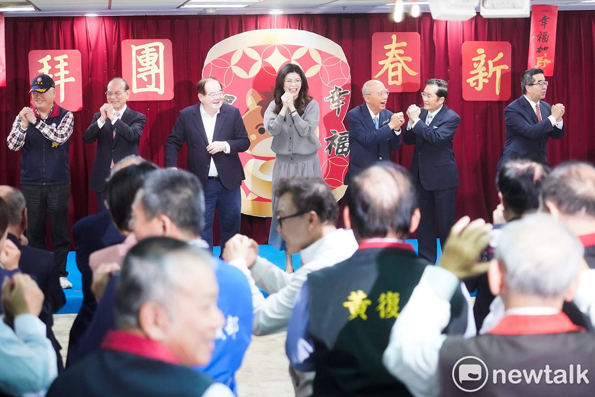 國民黨主席鄭麗文今主持新春團拜。 圖：張良一/攝