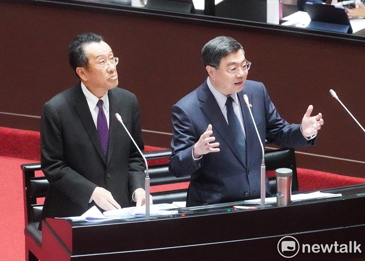 行政院長卓榮泰、國防部長顧立雄在立院院會備詢。 圖：張良一/攝（資料照）
