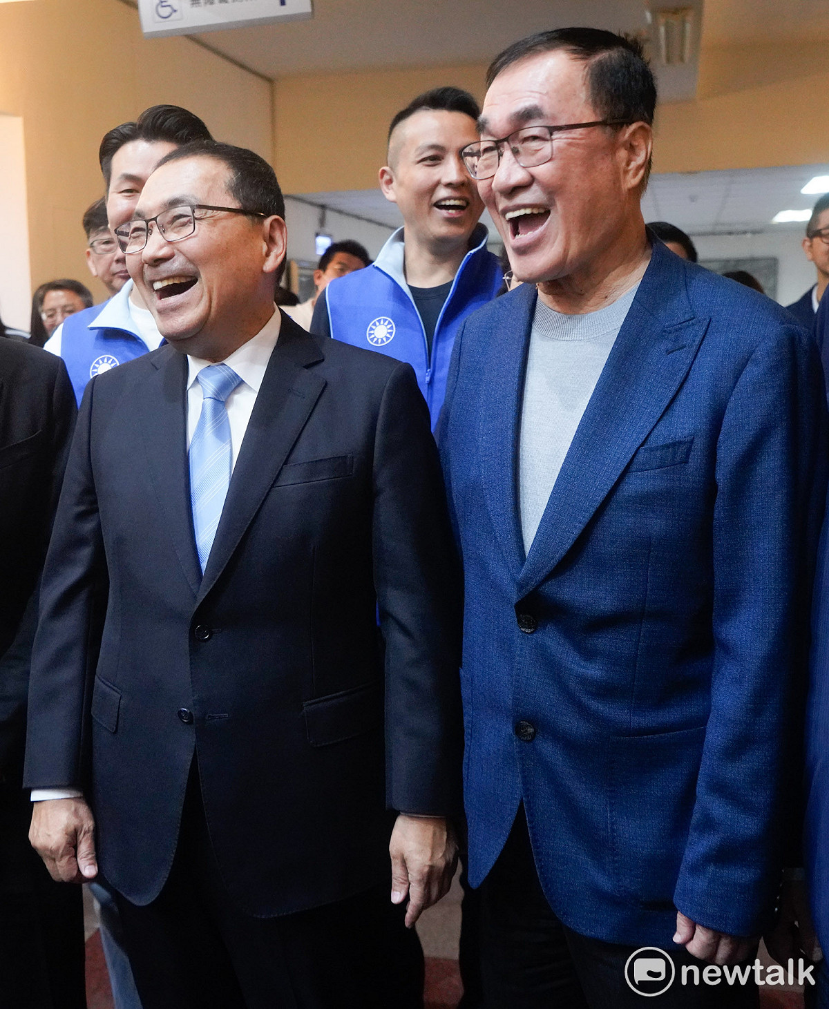 新北市長侯友宜、台北市副市長李四川出席新北市議會國民黨團就職暨交接典禮。 圖：張良一/攝