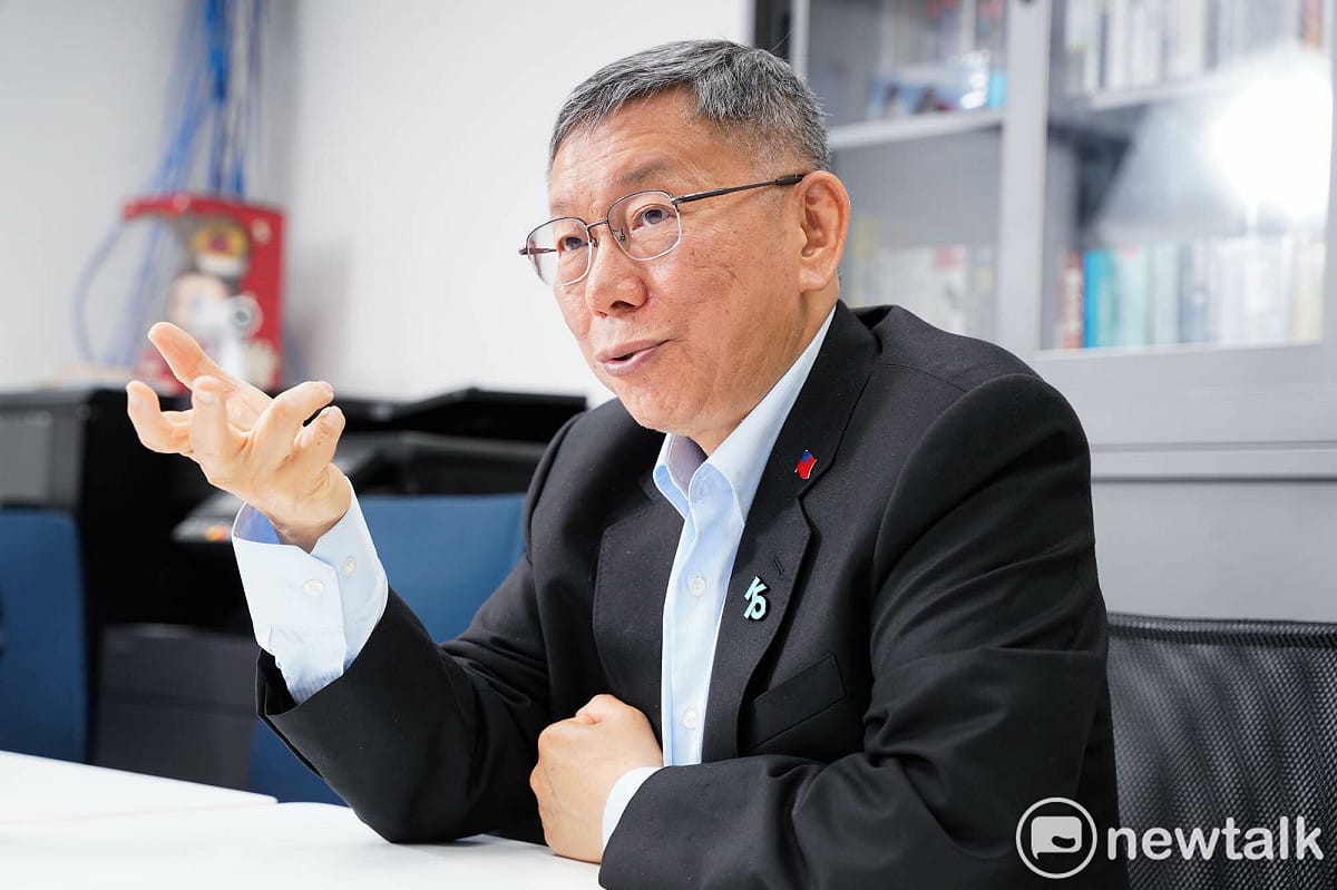民眾黨創黨主席柯文哲專訪。 圖：張良一/攝