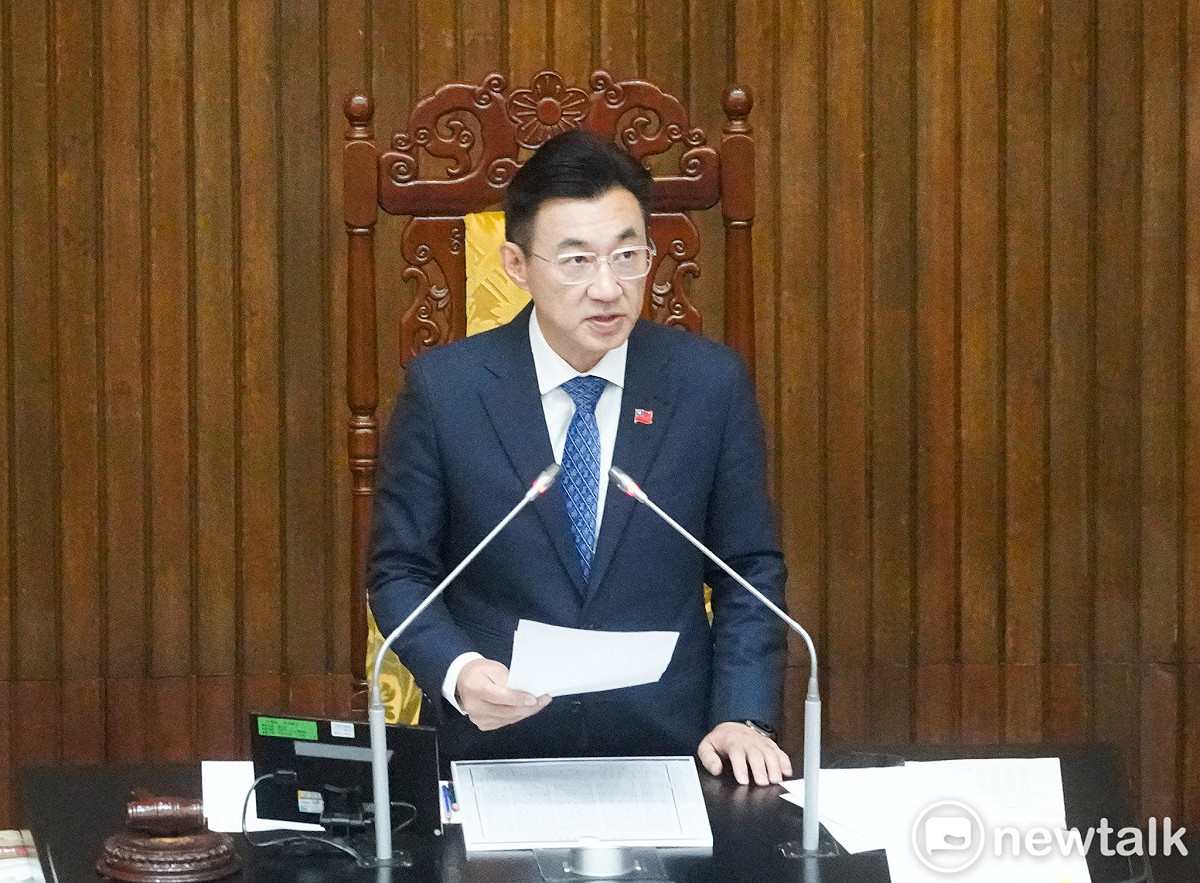 立法院今日通過民進黨團針對中共通過民族團結促進法提出譴責案。圖為立法院副院長江啟臣。 圖：張良一/攝（資料照）