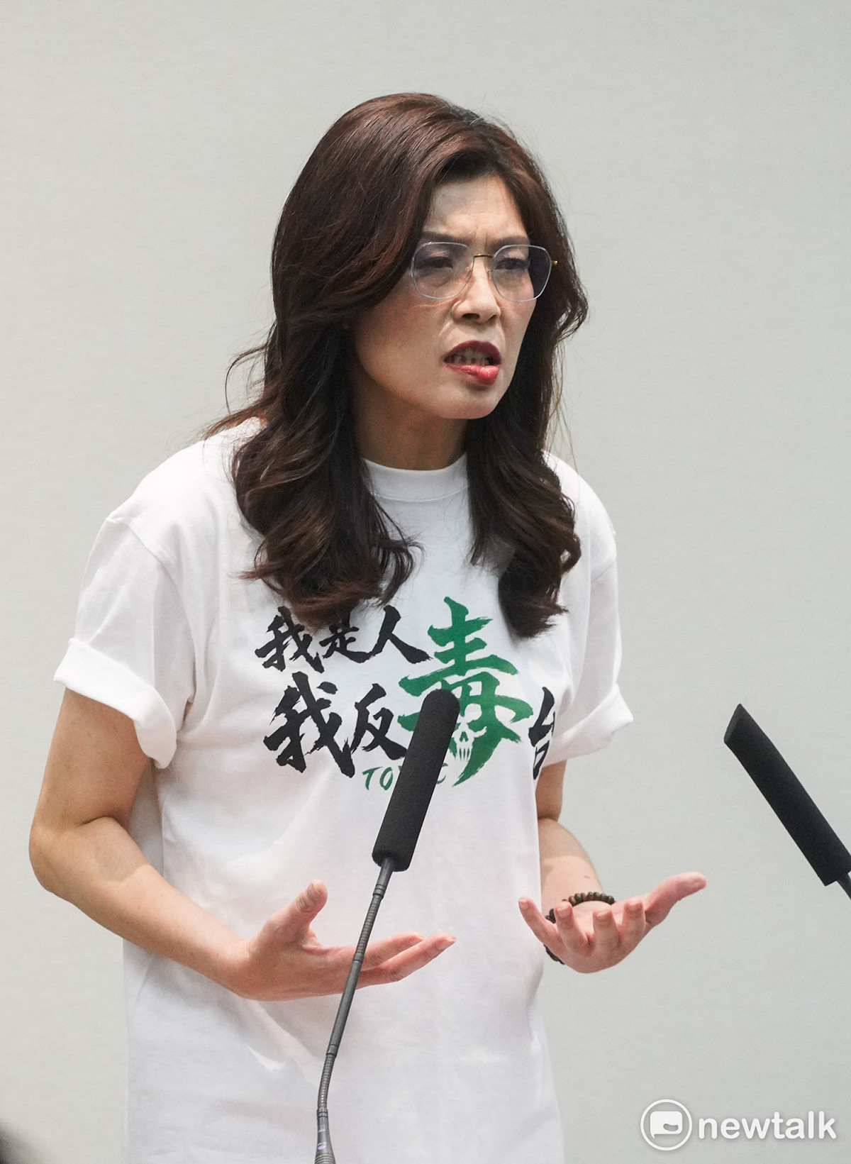 國民黨主席鄭麗文在中常會致詞。 圖：張良一 / 攝