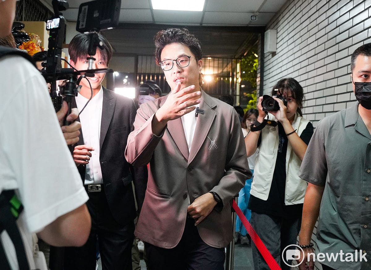 民進黨台北市長參選人沈伯洋出席「台北．無限之城」論壇。 圖：張良一/攝