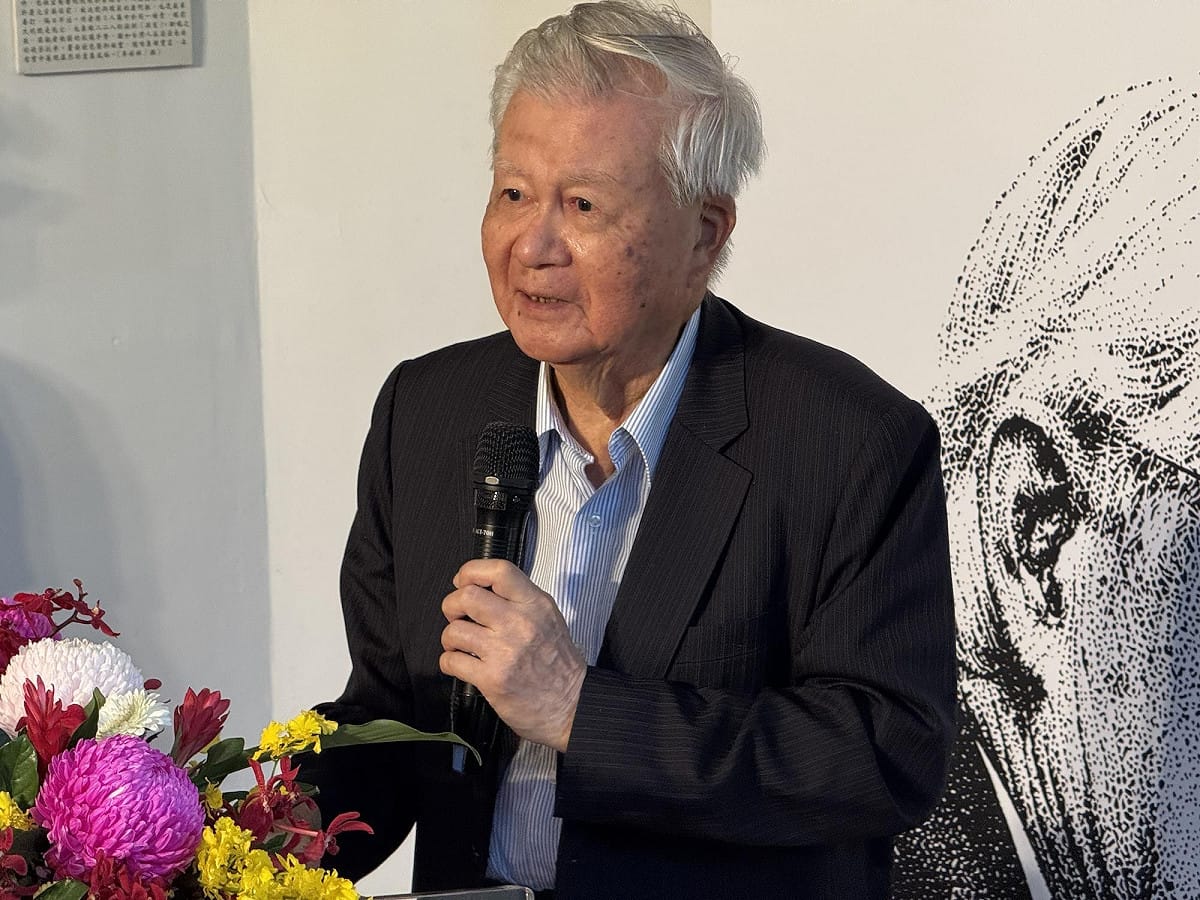 「辜寬敏百年冥誕紀念特展：反抗者—辜寬敏與他們的革命時代」15日下午在二二八國家紀念館舉行，總統府資政吳樹民 圖：林朝億/攝