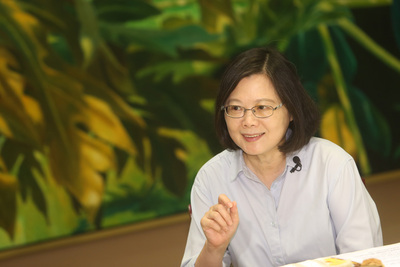 談及內閣改組，總統蔡英文（圖）接受中央社專訪時表示，對內閣來說，內閣團隊最重要的就是三長，那是一個團隊的核心，按照行政院長賴清德的規劃換了三長，以一個行政團隊來講是蠻大的變化。 圖：中央社/提供