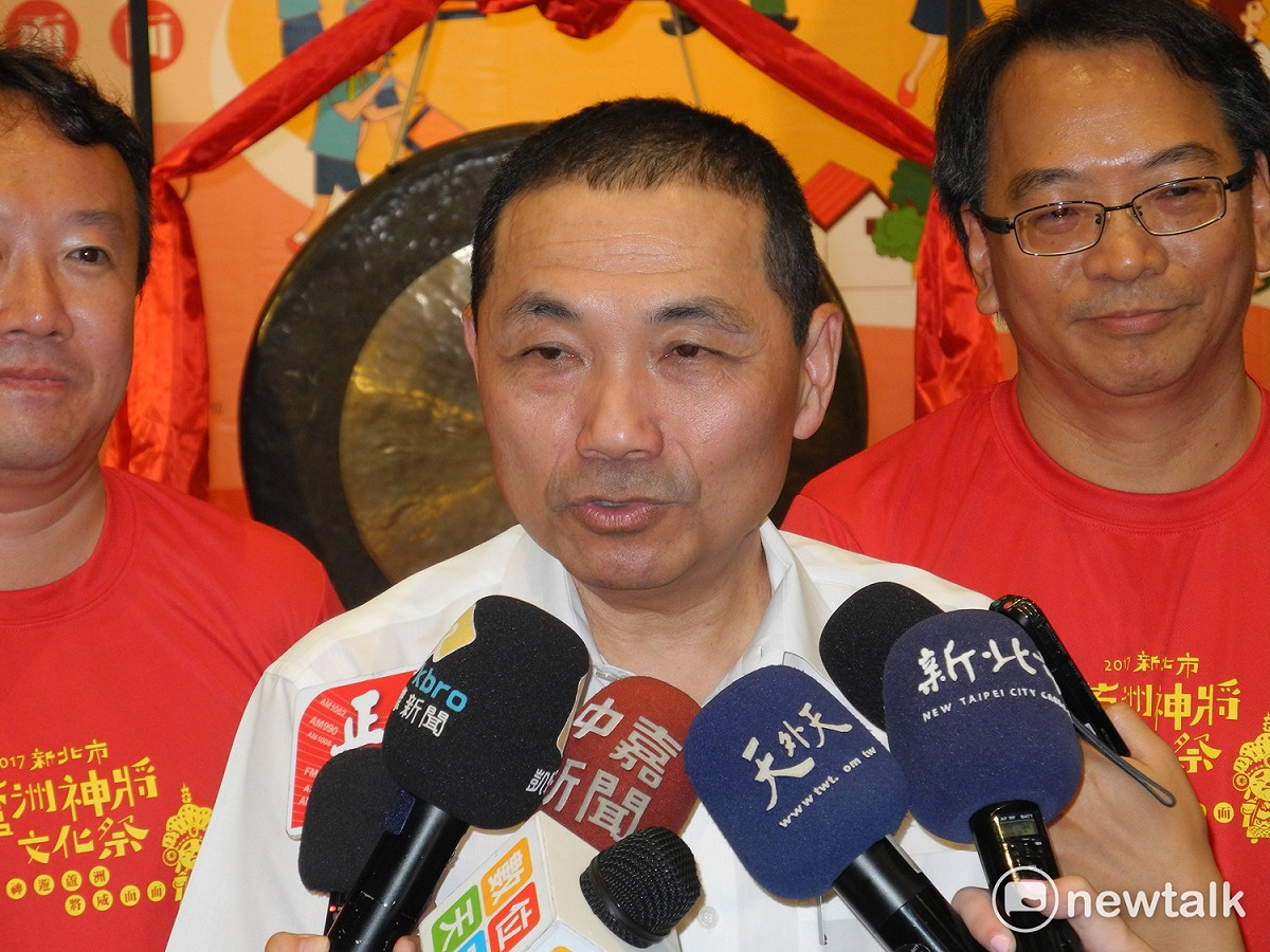 新北市副市長侯友宜上午表示「我有副市長辦公室」，間接否認籌組競選辦公室的傳言。 圖：王峻昌/攝