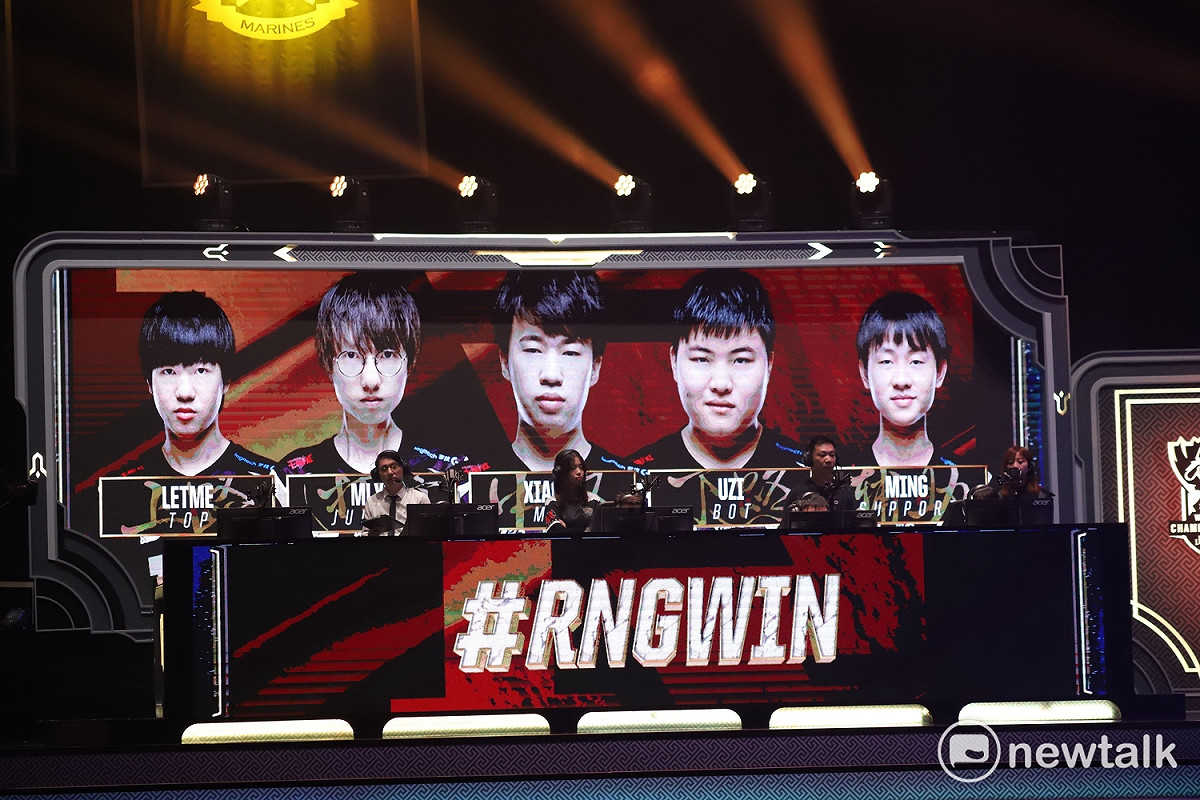 中國戰隊RNG，由於隊上全部都是中國選手而號稱「全華班」，在喜歡引進韓援的中國賽區相當難得。 圖：蔡幸秀/攝影