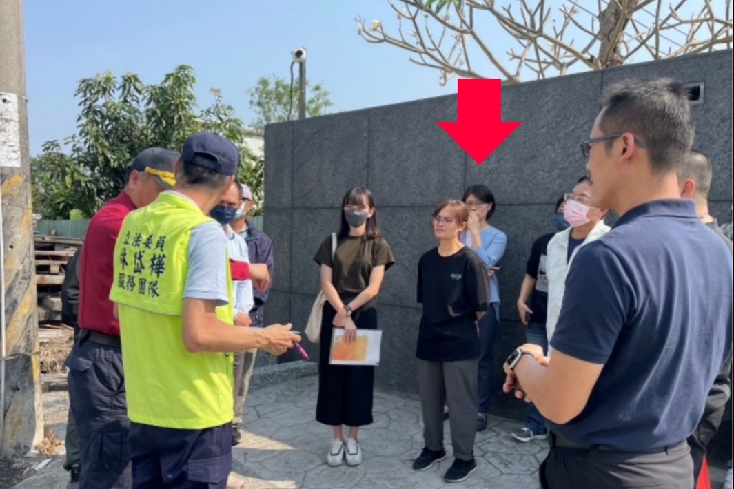 林岱縝親自到場為選民服務。 圖：林岱樺服務處/提供
