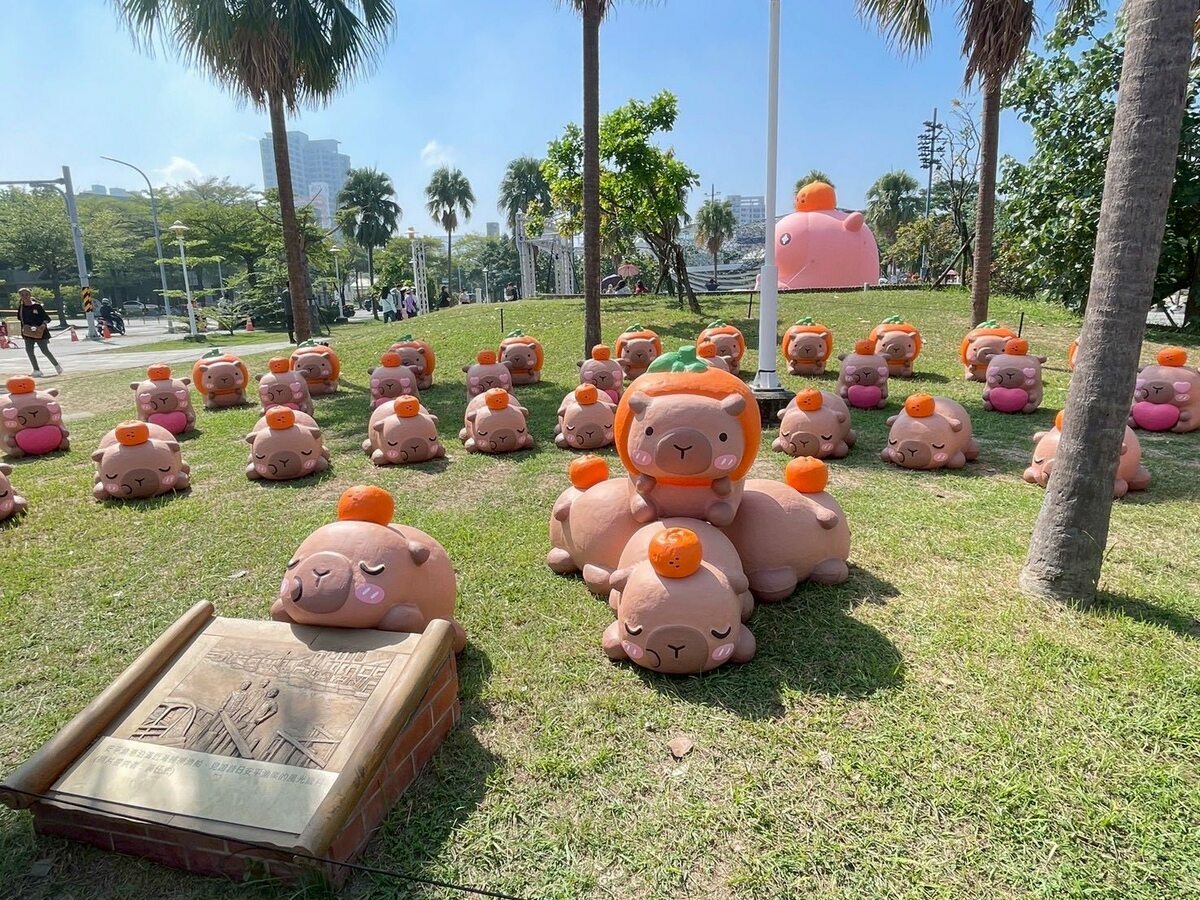 卡比胖拉每個假日都會變換隊形。 圖：台南市觀光旅遊局／提供