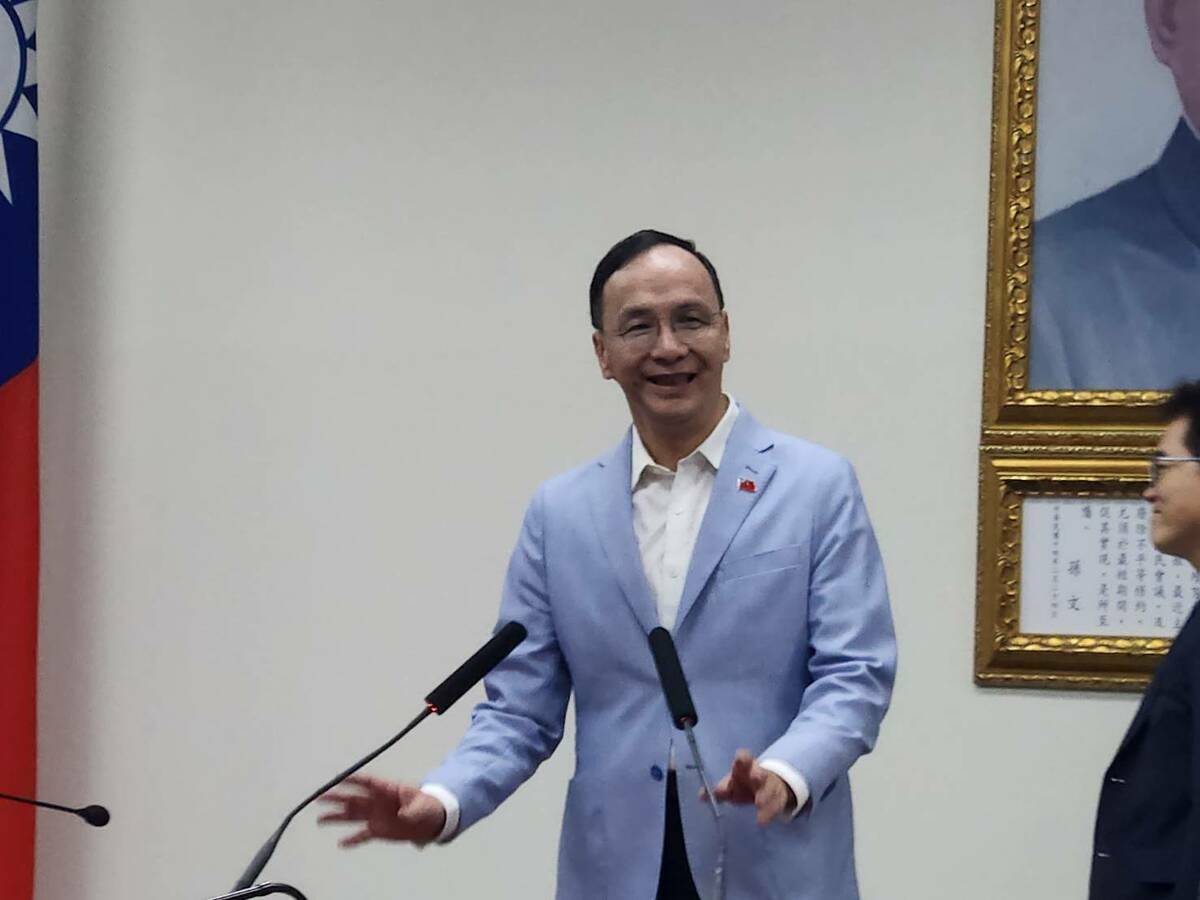 國民黨主席朱立倫已對鄭麗文表達恭喜。 圖：黃建豪/攝
