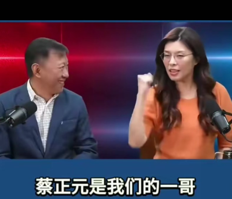 鄭麗文曾在其所主持的節目中表示：「蔡正元是我們的一哥」 圖：翻攝抖音