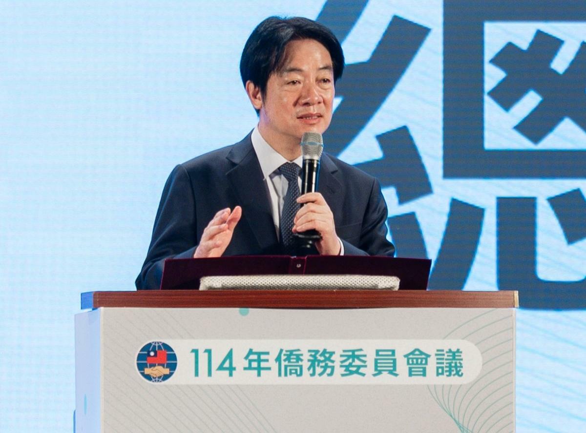 總統賴清德20日出席上午出席「114年僑務委員會議開幕典禮」 圖：總統府提供