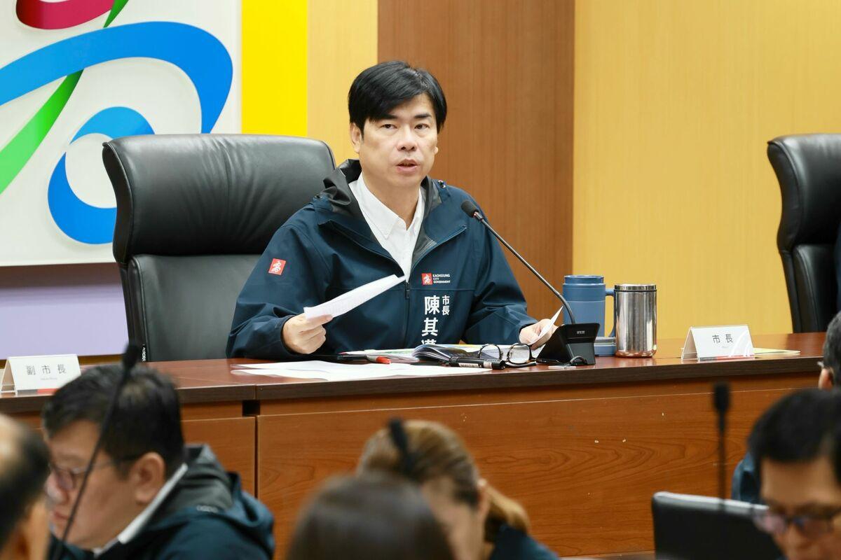 陳其邁表示溯源查出台中梧棲豬隻的感染源、強化廚餘的去化再利用，是因應這波非洲豬瘟危機很重要的兩個部分。 圖：高雄市政府/提供（資料照）