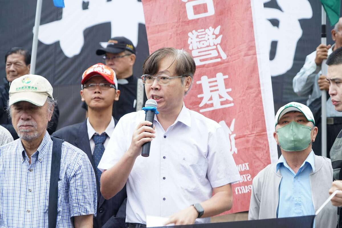 光復節前夕，台灣基進黨主席王興煥嗆蔣萬安，喊光復就是替習近平武統找正當性。 圖：台灣基進提供
